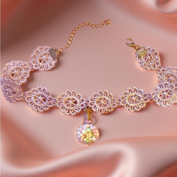 LittleSpace Jewelry - Handmade Potion Bottle Lace Choker 🌸